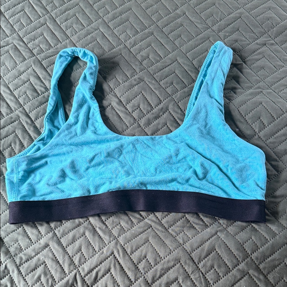 MeUndies Teal and Black Sports Bra